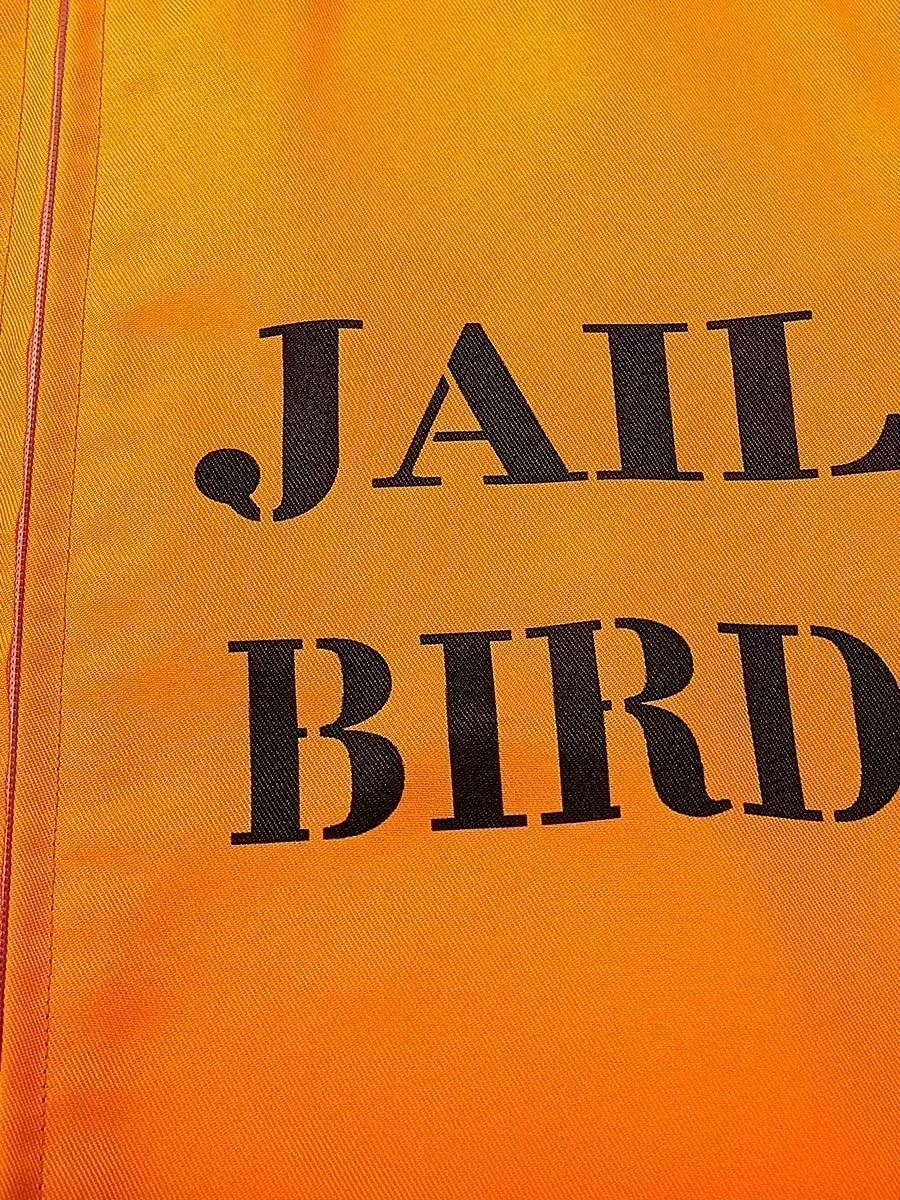 2025 Halloween American Prisoner Cosplay Costume Man Jumpsuit Woman Tops Pants Adult Orange Prison Uniform Cosplay Halloween - Image 3