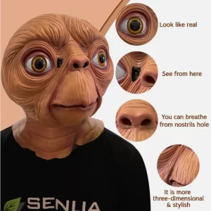 Réaliste ET Alien Latex Masque Halloween Carnaval Fête Film E.T. le cosplay extra-terrestre effrayant E.T. Masque tête complète